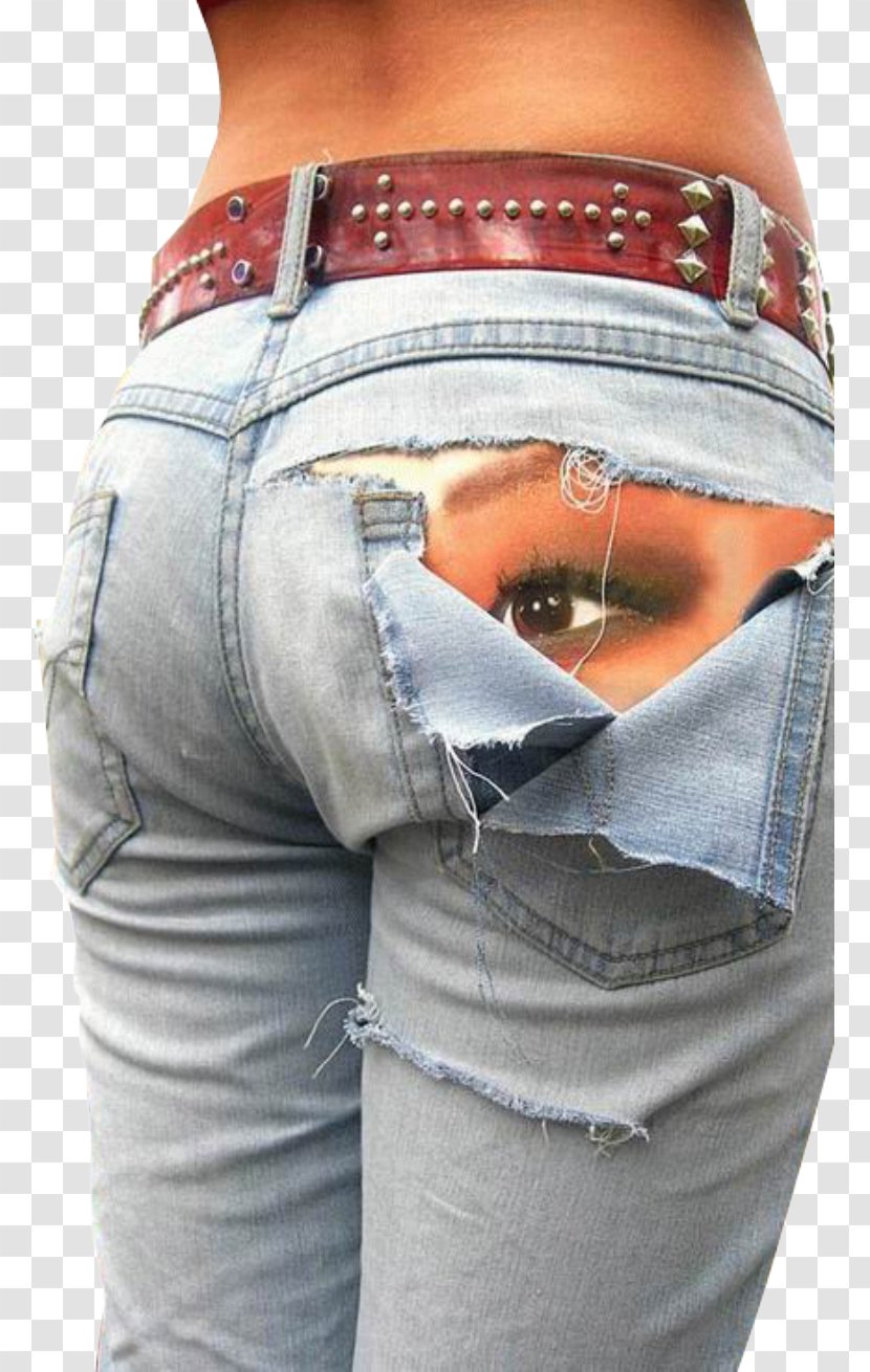 Jeans Trousers Cowboy - Watercolor - Behind The Eye Holes In Transparent PNG