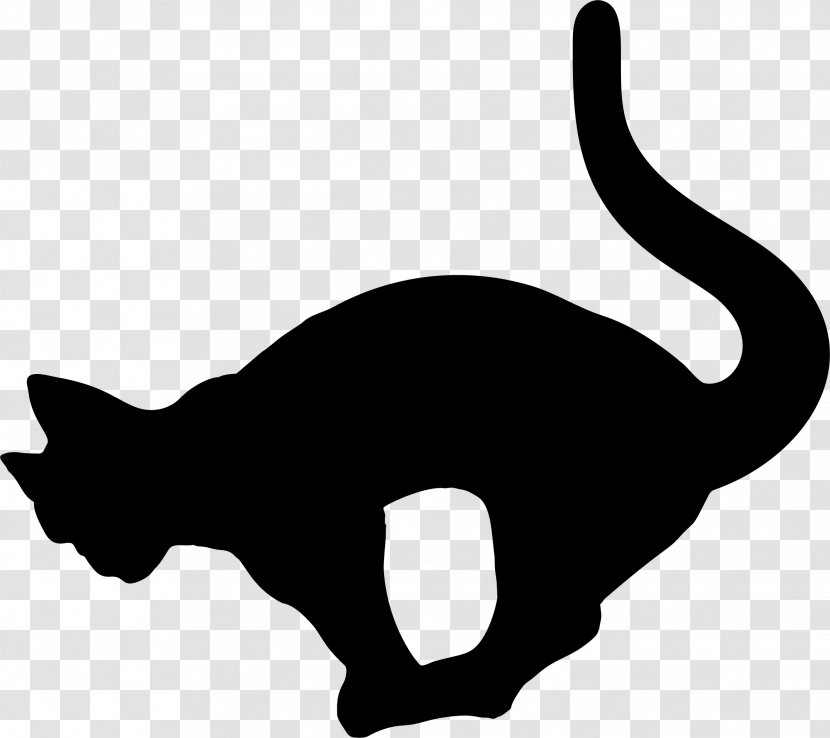Cat Kitten Silhouette Clip Art - Carnivoran - Animal Silhouettes Transparent PNG