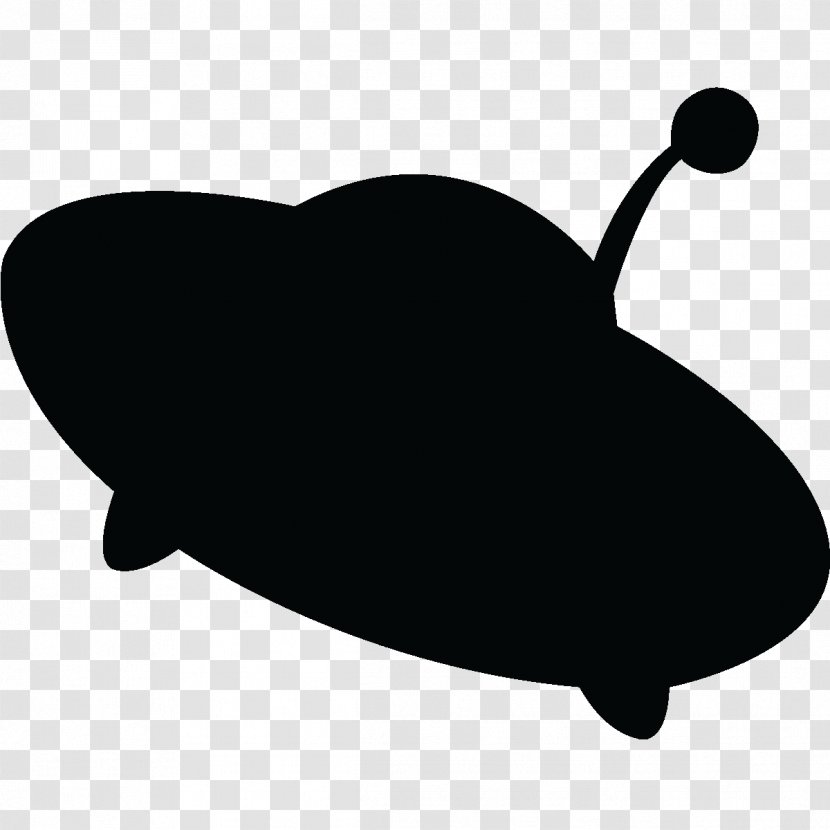 Sticker Unidentified Flying Object Drawing Spacecraft Flight - Black And White - Ovni Transparent PNG