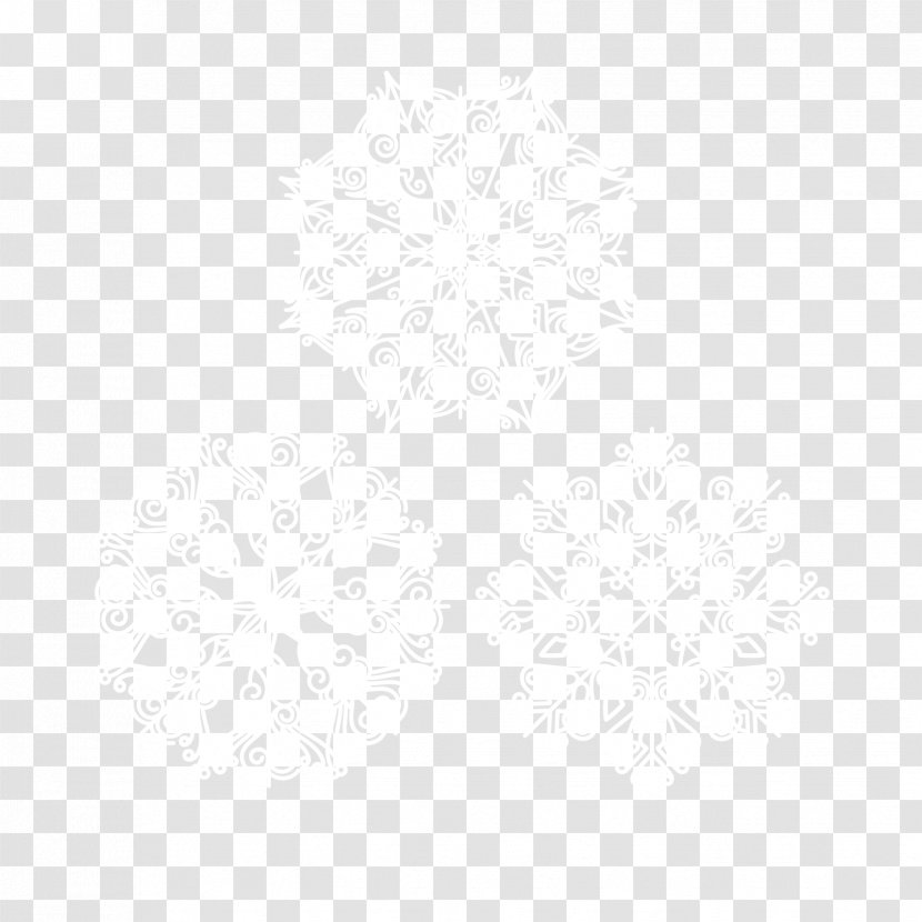 White Symmetry Black Angle Pattern - Point - Snowflake Transparent PNG