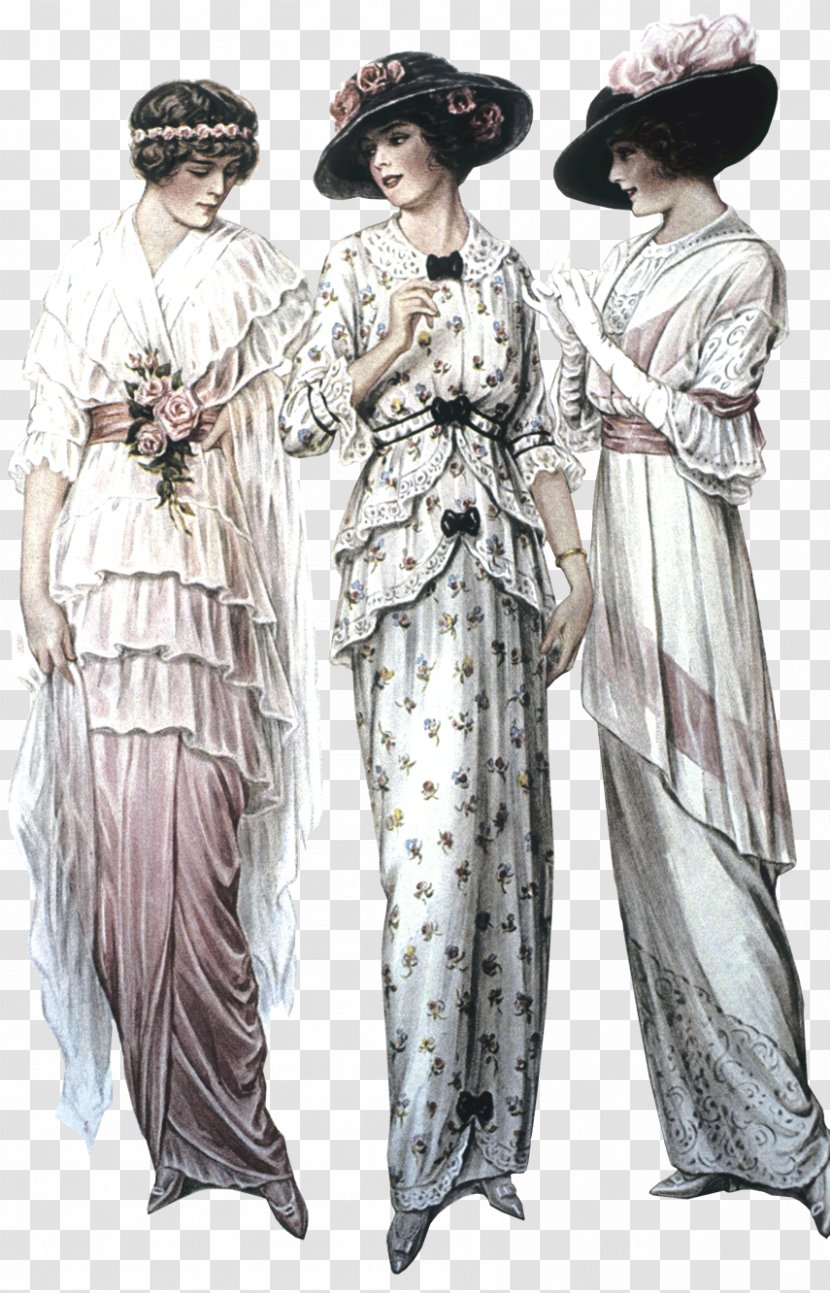 Edwardian Era 1900s Victorian 1910s Belle Époque - Clothing - Dress Transparent PNG