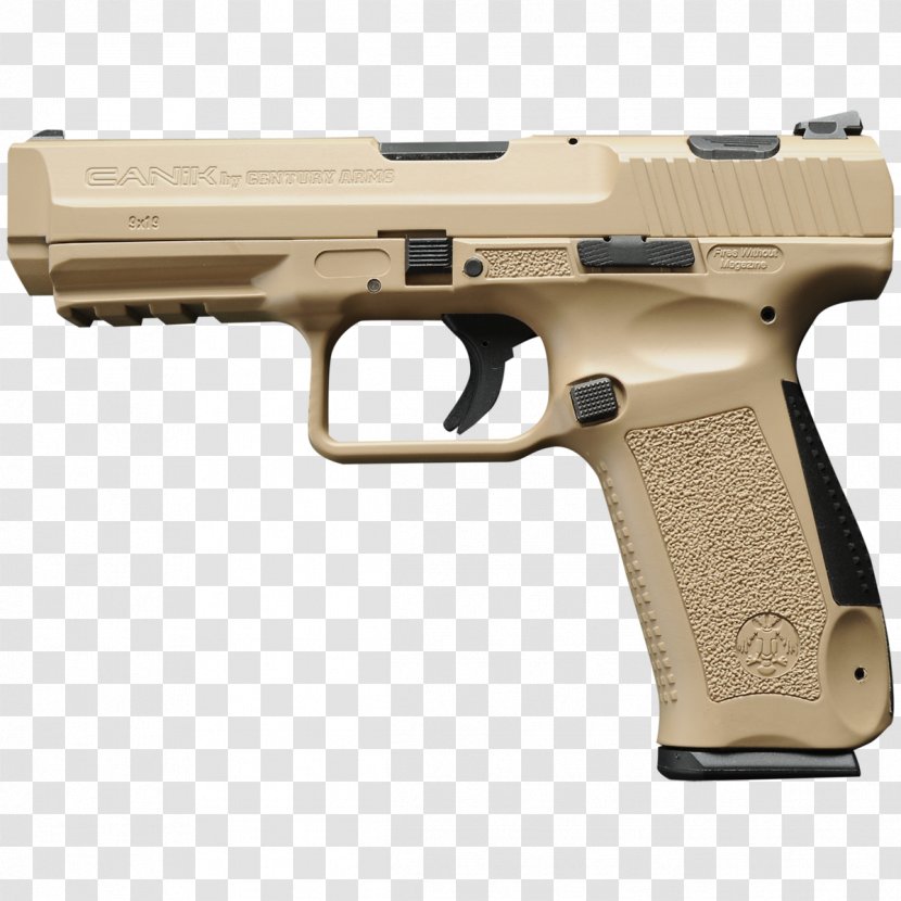 Canik 9×19mm Parabellum Handgun Century International Arms Semi-automatic Pistol - Trigger - Semiautomatic Firearm Transparent PNG