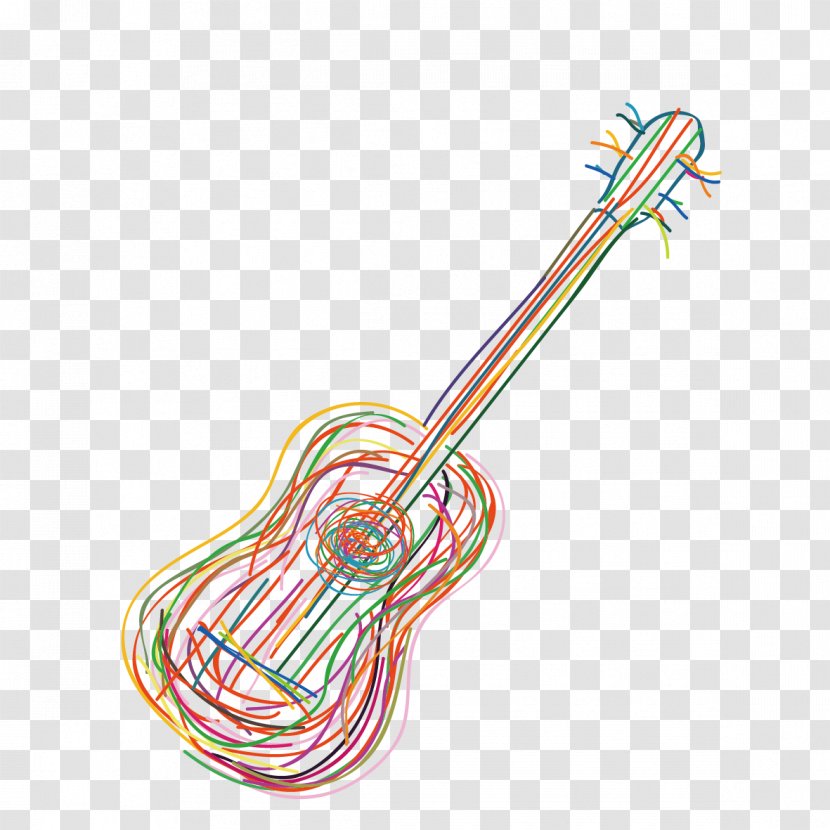 Technology Area Pattern - Vector Painted Guitar Transparent PNG