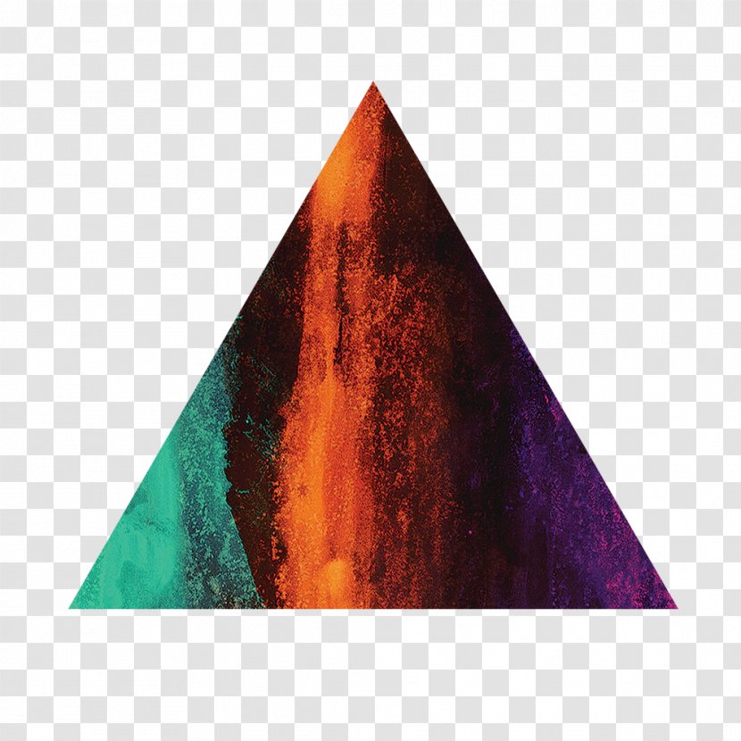 Color Particles Overlapping Triangles Decorative Pattern - Triangle Transparent PNG