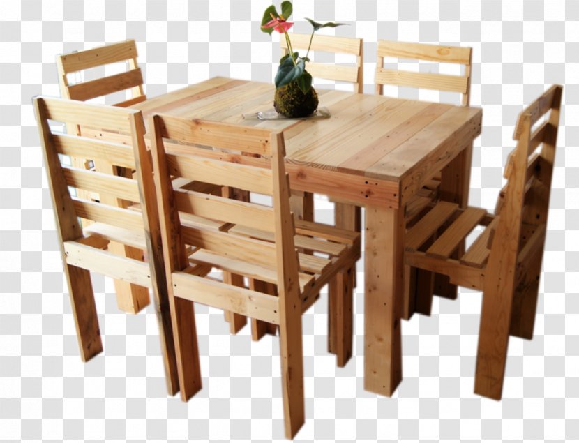 Table Chair Dining Room Furniture Wood - Pallet Projects Transparent PNG