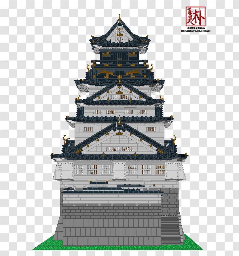 Osaka Castle Chinese Pagoda Lego Architecture - Japan Transparent PNG