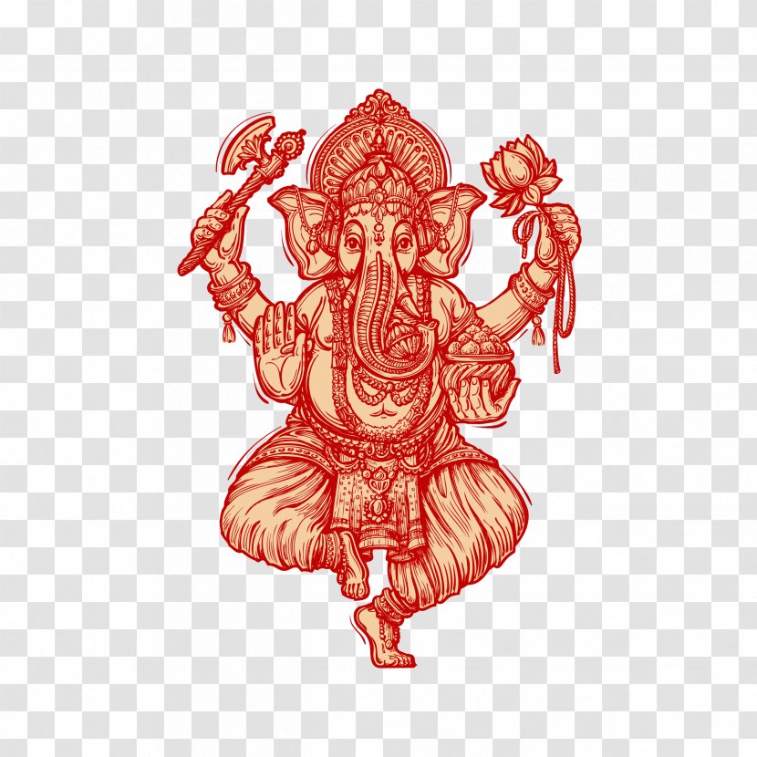 Ganesha Ganesh Chaturthi Stock Illustration - Frame - Like God Vector Download Transparent PNG