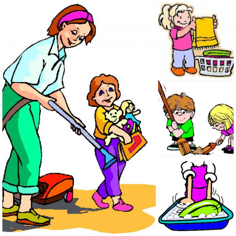 Child Parent Woman Clip Art - Homemaker - Chores Transparent PNG