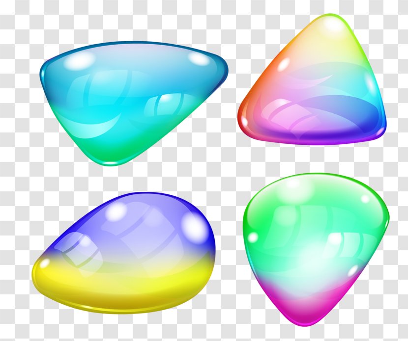 Colored Shapes Drawing - Cartoon Multicolored Stone Transparent PNG