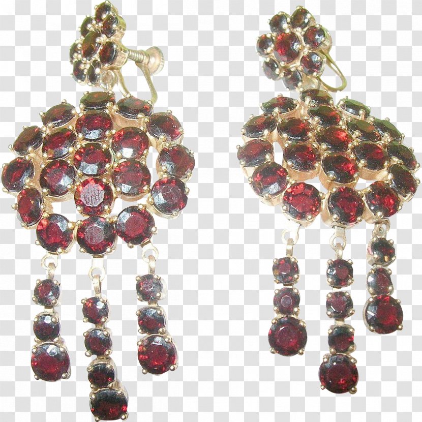 Earring Ruby Body Jewellery Maroon - Earrings Transparent PNG