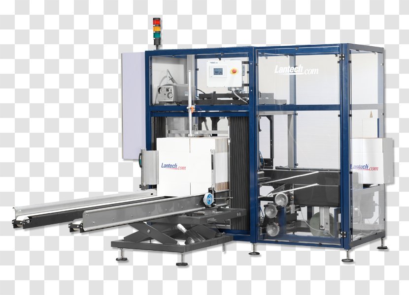 Machine Stretch Wrap Shrink Palletizer Packaging And Labeling - Conveyor System - Material Handling Transparent PNG