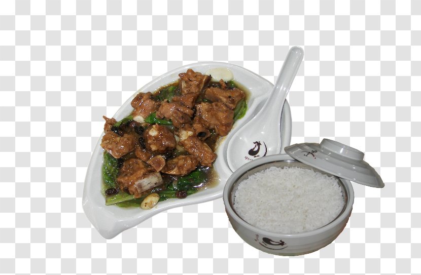 Spare Ribs Asian Cuisine Steaming - Tableware - Drum Sauce Steamed Transparent PNG