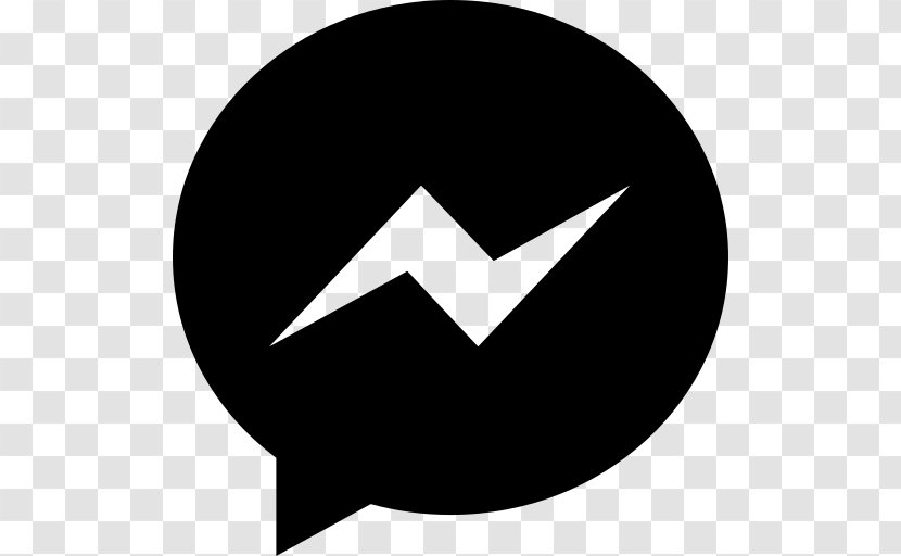 Social Media Facebook Messenger Clip Art - Black Transparent PNG