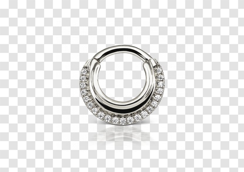 Earring Cubic Zirconia Jewellery Gemstone - Platinum - Septum Rings Transparent PNG