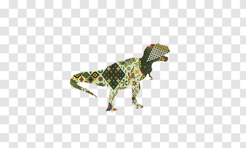 Tyrannosaurus Collage Dinosaur Illustrator Illustration - Art - Green Dinosaurs Transparent PNG