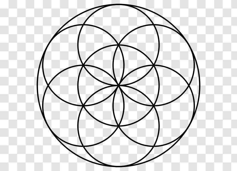 Sacred Geometry Overlapping Circles Grid Vesica Piscis - Seed Transparent PNG