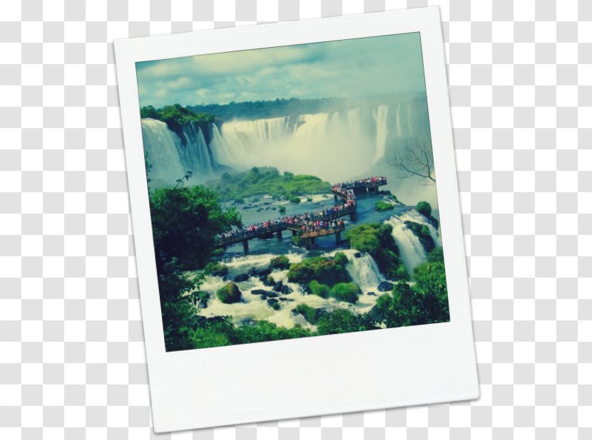 Iguazu Falls River Waterfall Travel Niagara - Picture Frame - Lily Orange Transparent PNG