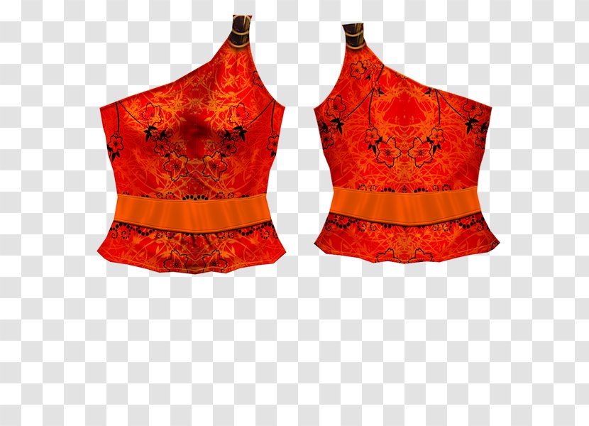 Second Life UV Mapping Avatar Clothing - Orange - Map Transparent PNG