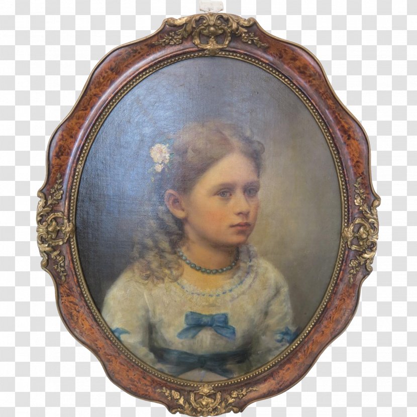 Oval M Picture Frames Antique Tableware Image - Western Oil Painting Transparent PNG