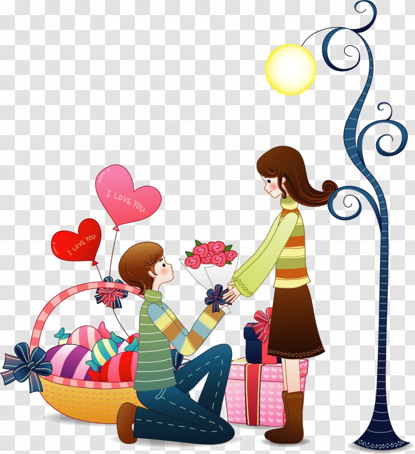 Animation Drawing Romance Film - Couple Transparent PNG