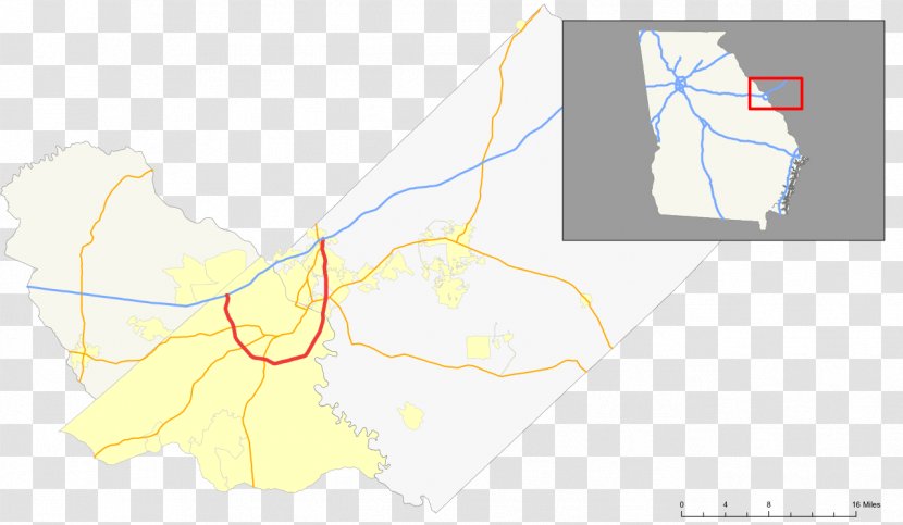 Interstate 520 20 US Highway System Augusta-Richmond County, GA-SC Metropolitan Statistical Area - Watercolor Transparent PNG