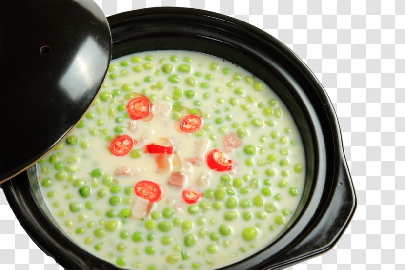 Pea Soup Vegetarian Cuisine Porridge Potage Milk - Cookware And Bakeware - Green Bean Transparent PNG