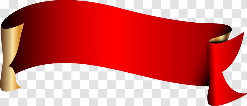 A Red Ribbon With Curl - Brand Transparent PNG