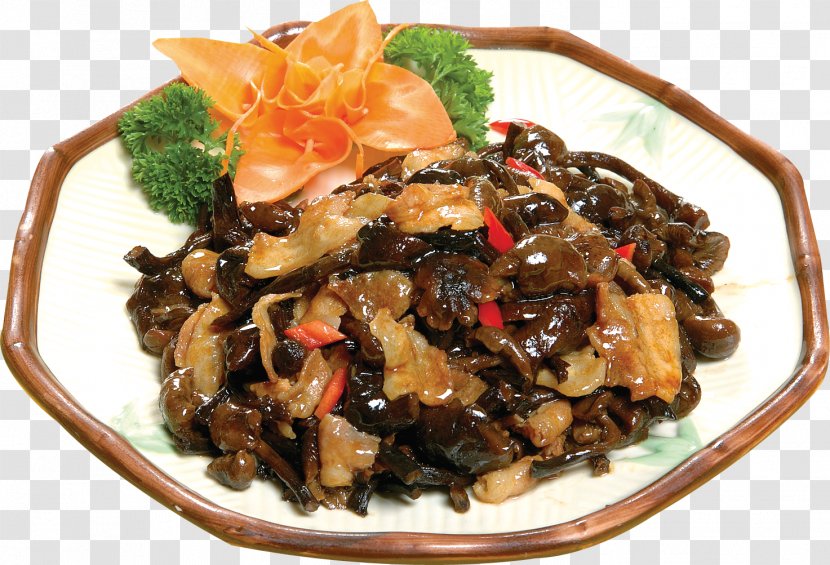 Shanghai Cuisine American Chinese Vegetarian Tsukudani - Asian Food - Hazel Mushroom Fried Pork Transparent PNG