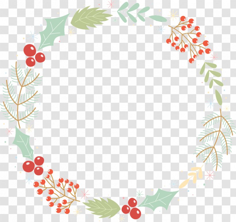 Christmas Day Wreath Tree Holiday - Picture Frame Transparent PNG