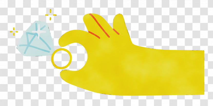 Safety Glove Yellow Meter Font Glove Transparent PNG