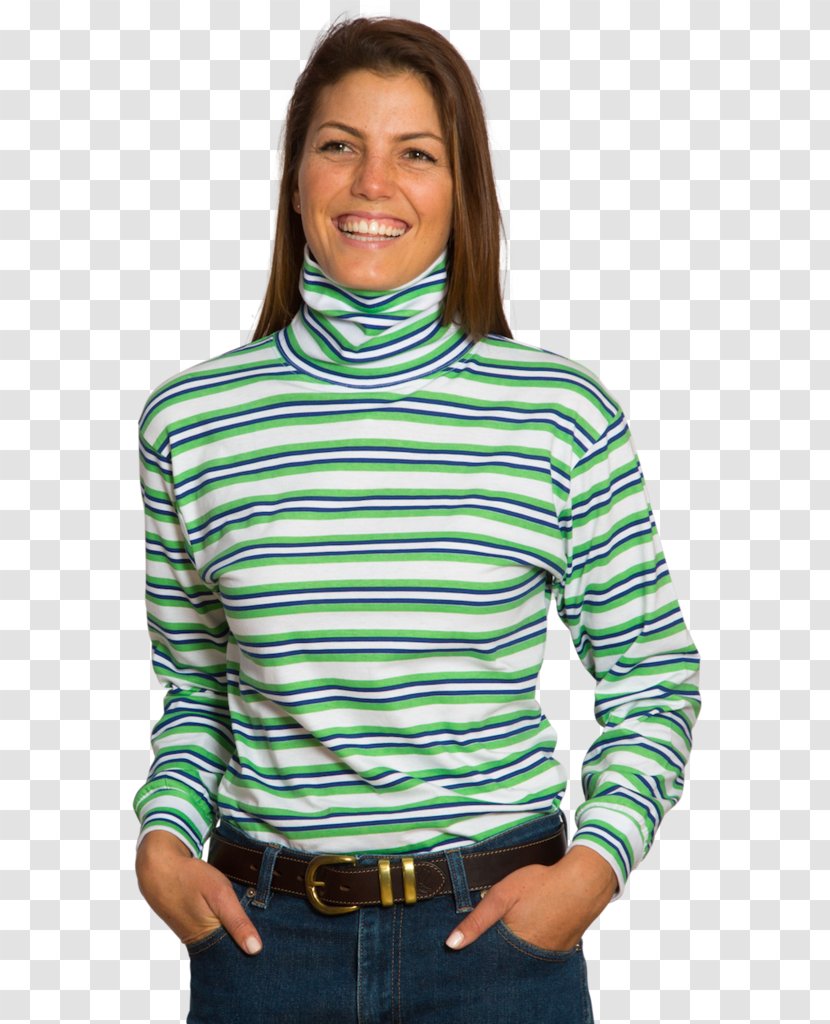 Sleeve T-shirt Sweater Polo Neck Shoulder - Boot - Green Navy Stripes Transparent PNG