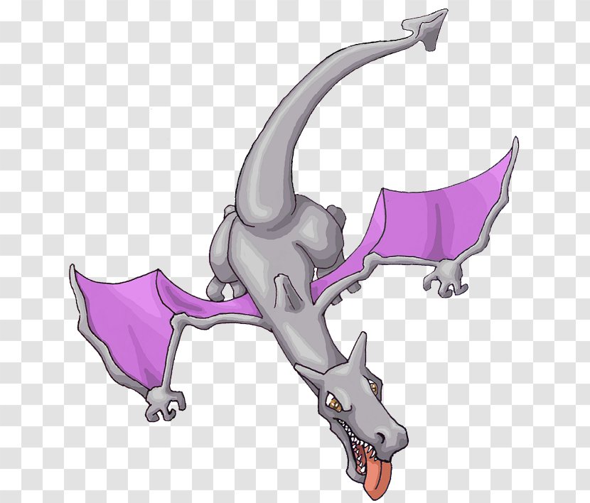 Pokédex Pokémon Dragonite Drawing Aerodactyl - Purple - Pokemon Transparent PNG