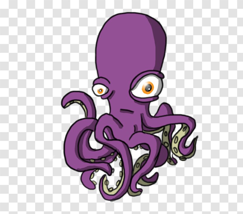 Octopus Illustration Vector Graphics Clip Art Drawing - Violet - Medusa Techno Transparent PNG