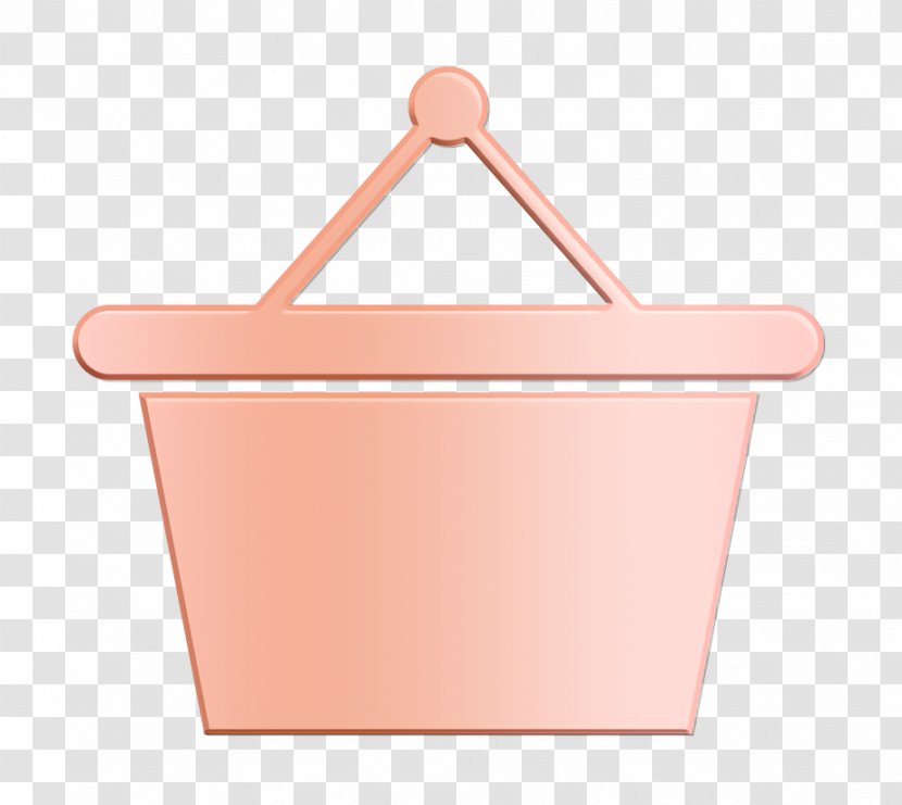 Bag Icon Basket Commerce - Plastic Peach Transparent PNG