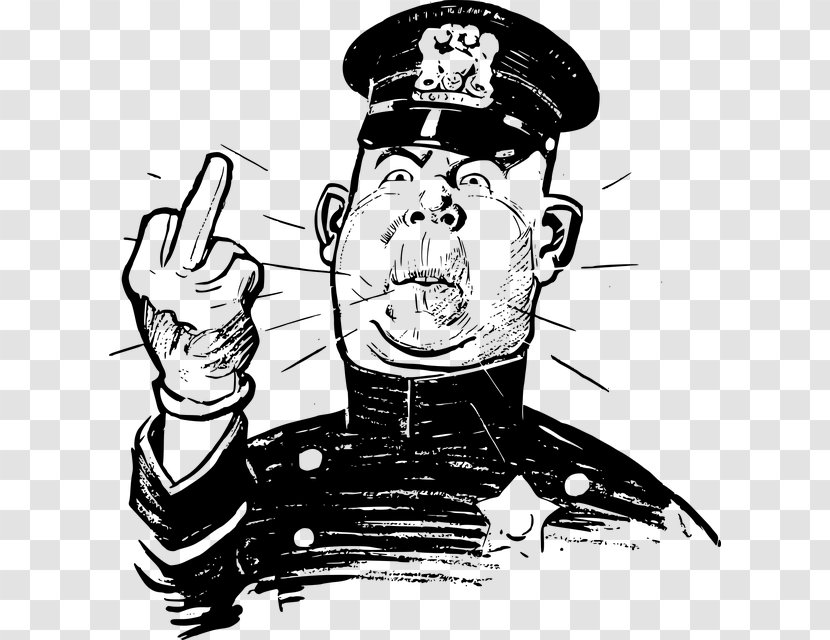 Middle Finger Police Officer Clip Art - Hand Transparent PNG