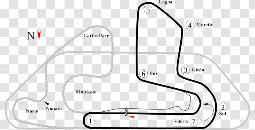 Autódromo Internacional Nelson Piquet Car Line - Design M - Short Circuit Transparent PNG