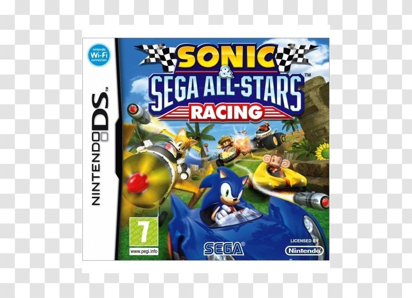 Sonic & Sega All-Stars Racing Transformed Wii SegaSonic The Hedgehog 2 - Video Game Software - Allstars Transparent PNG