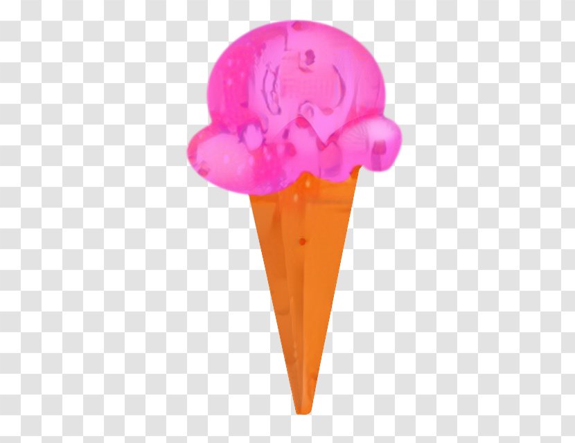 Ice Cream Cones Pink M - Cone Transparent PNG