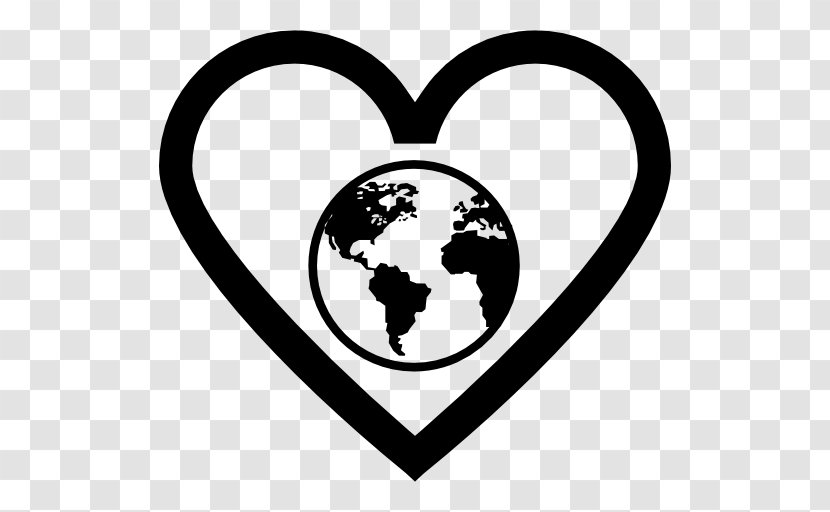 Earth Globe Symbol Clip Art - Heart Transparent PNG