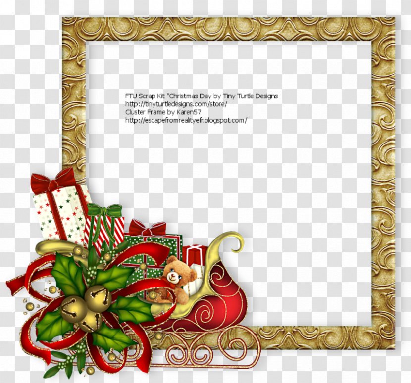 Picture Frames Floral Design Art - Christmas Day Transparent PNG