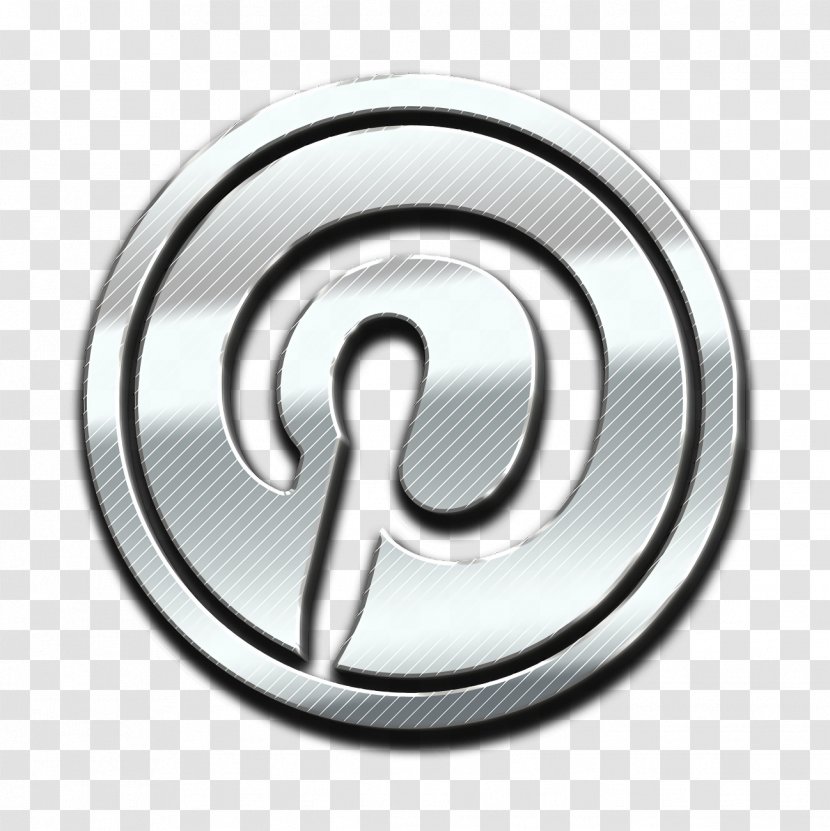 Pinterest Icon Social Network - Number Metal Transparent PNG
