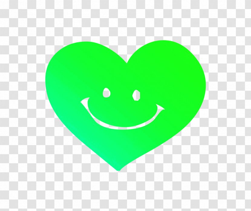 Smiley Green Heart Leaf Line - Silhouette - Cartoon Transparent PNG
