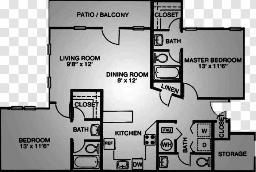 Austell Birch Landing Apartments Renting Floor Plan - Electronics - Apartment Transparent PNG
