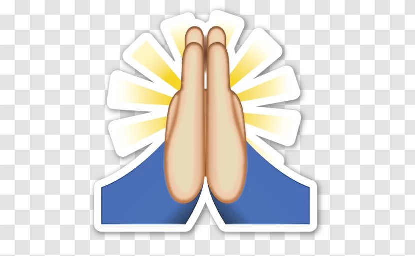 Praying Hands Emojipedia Prayer Sticker - Emoji Transparent PNG