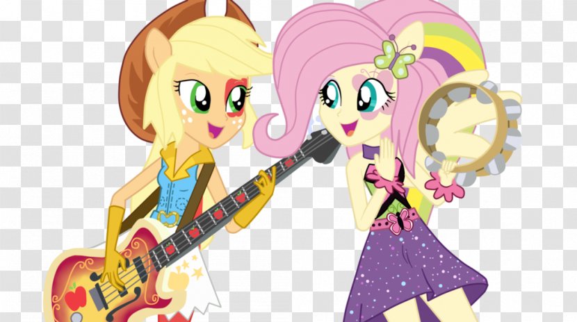 Applejack Rainbow Dash Pony Fluttershy Rarity - Frame - Equestria Girls Guitar Transparent PNG