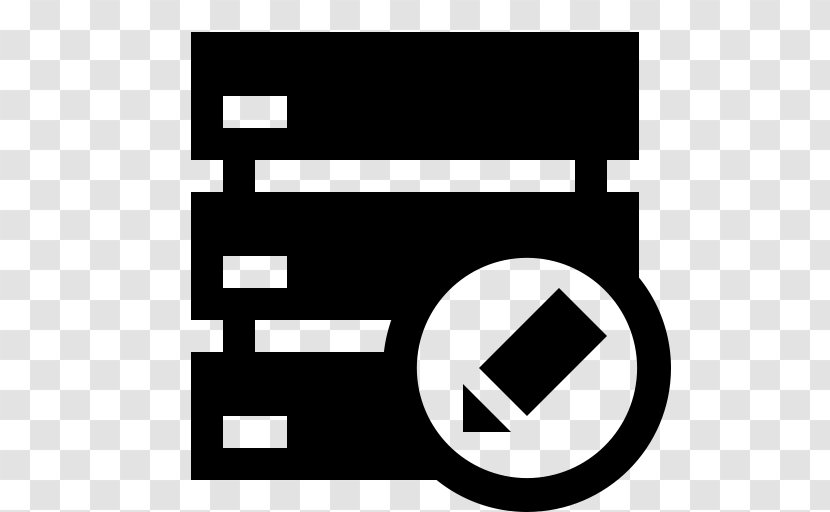 Computer Servers Download - Black And White - Button Transparent PNG