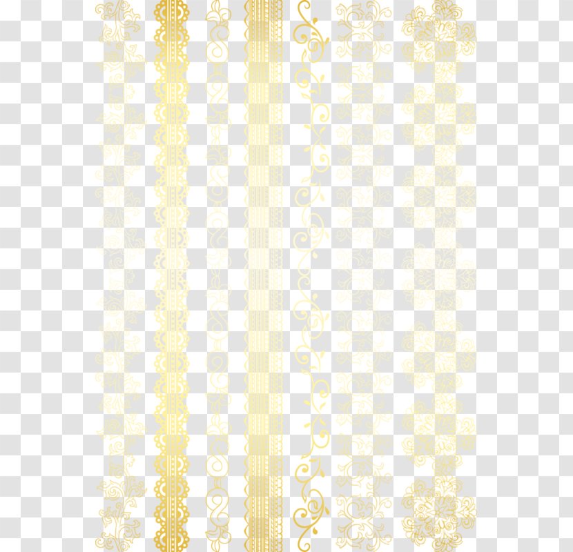 Textile Yellow Pattern - Exquisite Gold Lace Transparent PNG