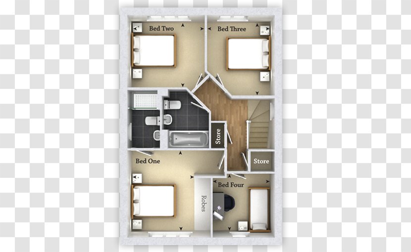 Bedroom Floor Plan House Storey Transparent PNG