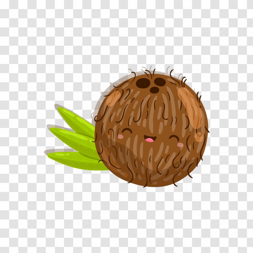 Fruit Coconut Drawing Cartoon - Food - Coffee Expression Transparent PNG
