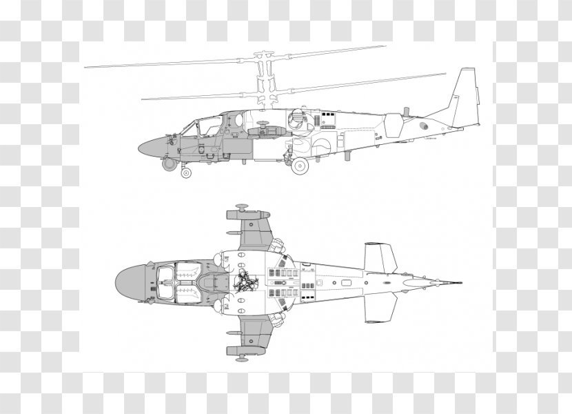 Kamov Ka-50 Helicopter Rotor Ka-52 - Airplane Transparent PNG